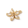Brass Micro Pave Cubic Zirconia Charms KK-D371-04F-G-2