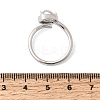 Brass Micro Pave Cubic Zirconia Cuff Open Rings for Women RJEW-L343-01P-02-5