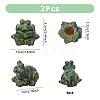 Resin Cute Frog Covers Toilet Bolts DJEW-WH0042-69-2