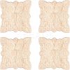 Natural Solid Wood Carved Onlay Applique Craft WOOD-FH0001-35-1