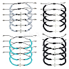 24Pcs 4 Colors Stainless Steel Cross Link Bracelets BJEW-GO0001-31-1