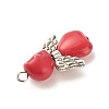 Halloween Dyed Synthetic Turquoise Pendants PALLOY-JF01598-02-4