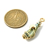 2Pcs Electroplated Natural Quartz Crystal Dyed Copper Wire Wrapped Pendants PALLOY-JF03169-01-2