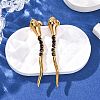 304 Stainless Steel Snake Stud Earrings EJEW-A136-03A-G-2