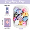 14Pcs 7 Colors UV Plating Rainbow Iridescent Acrylic Enamel Beads SACR-YW0005-06-2