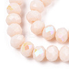 Electroplate Opaque Solid Color Glass Beads Strands LS-EGLA-A034-P10mm-L20-2