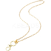 1Pc 304 Stainless Steel Paperclip Chains Pendant Decorations HJEW-SC0002-59-1