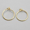 Brass Hoop Earrings Findings KK-WH0045-90A-G-1