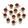 PVD Vacuum Plating 201 Stainless Steel Rhinestone Charms LS-X-STAS-S068-07G-2
