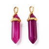 Natural Agate Double Terminated Pointed Pendants G-G902-B08-4