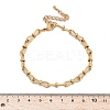 304 Stainless Steel Bowknot Link Anklets for Women AJEW-U025-02G-5