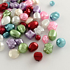 Mixed ABS Plastic Imitation Pearl Beads X-MACR-R546-20-1