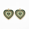 Rack Plating Light Gold Alloy Enamel Pendants LS-ENAM-Q444-014D-RS-1