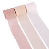 3 Rolls 3 Colors Wrinkle Polyester Ribbon OCOR-TA0002-98C-3