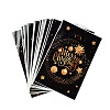 50Pcs 4 Styles Christmas Gold Deer Printed OPP Cellophane Packaging Bags with Die Hole Handles ABAG-C013-08-2