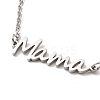 Non-Tarnish Mother's Day 304 Stainless Steel Ma Ma Link Chains Bracelets for Women BJEW-Q335-01A-P-2
