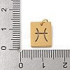 304 Stainless Steel Charms STAS-R001-03G-12-3