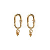 Brass Pave Clear Cubic Zirconia Stud Earring Findings KK-N233-370-2