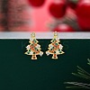 925 Sterling Silver Cubic Zirconia Stud Earrings EJEW-F394-01B-G-1