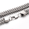 304 Stainless Steel Wheat Chain Necklaces NJEW-F195-51A-P-1