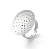 Non-Tarnish 304 Stainless Steel Sieve Ring Settings X-STAS-K278-06B-P-1