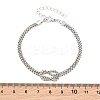Brass Box Chain Knot 2-Strand Bracelets for Women KK-CBA68DA-17B-P-5
