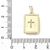 Brass Micro Pave Cubic Zirconia Pendants LS-KK-H255-07G-03-3