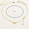201 Stainless Steel Heart Pendant Necklace for Women XB0249-2