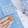 10Pcs Brass Micro Pave Cubic Zirconia Pendants KK-BBC0015-25-3