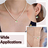 40Pcs 8 Colors Natural Mixed Gemstone & ABS Plastic Imitation Pearl & Acrylic Leaf Pendants PALLOY-YW00095-6
