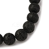2Pcs Natural Lava Rock Beads Stretch Bracelets for Men Women BJEW-JB12040-5