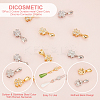 DICOSMETIC 20Pcs 2 Colors Brass Micro Pave Clear Cubic Zirconia Ice Pick Pinch Bails KK-DC0001-92-4