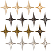 16Ocs 4 Colors Star Alloy Kilt Pins for Clothes JEWB-CY0001-03-1