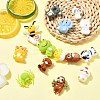 15Pcs 15 Styles Animal Food Grade Silicone Focal Beads SIL-CJ0002-74-5