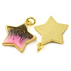 Brass Enamel Pendants KK-S401-15G-2