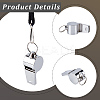 4Pcs 304 Stainless Steel Whistle Pendant Black Cord Necklaces NJEW-GF0001-25P-5