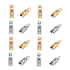 100Pcs 2 Colors 304 Stainless Steel Folding Crimp Ends STAS-CJ0001-161-1