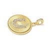 Brass Micro Pave Clear Cubic Zirconia Pendants KK-L253-17G-U-2
