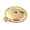 Brass Micro Pave Cubic Zirconia Charms ZIRC-I054-13G-3