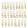 Golden Alloy Rhinestone Keychain KEYC-YW00105-01-2