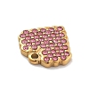 304 Stainless Steel Rhinestone Charms STAS-M092-06G-4