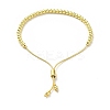 Rack Plating Brass Round Bead Slider Bracelets for Women LS-BJEW-M232-01G-A-2