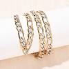 6MM 304 Stainless Steel Figaro Chain Necklaces for Women NJEW-G177-02GP-3