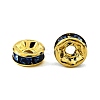 Brass Grade A Rhinestone Spacer Beads RSB036NF-14G-3