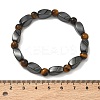 Round Natural Tiger Eye Stretch Bracelets X-BJEW-G072-14-4