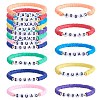 8Pcs 8 Colors Polymer Clay Heishi Surfer Stretch Bracelets Set BJEW-SW00085-1