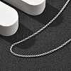 Brass Rolo Chains Necklaces for Women NJEW-D302-22P-2