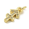 Rack Plating Brass Micro Pave Cubic Zirconia Pendants KK-K386-02H-G-2