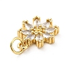 Rack Plating Brass Micro Pave Cubic Zirconia Charms ZIRC-F129-34E-G-3