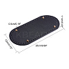 PU Leather Oval Long Bottom for Knitting Bag FIND-WH0032-01A-2